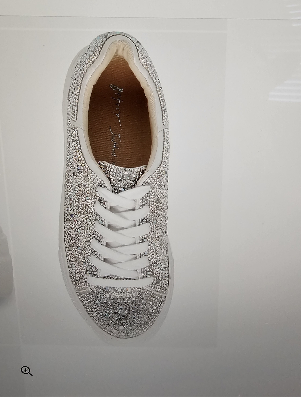 Betsey Johnson Sidny Crystal Pave Platform Sneaker Women Size 9.5